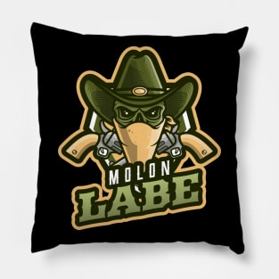 Cowboy Skull With Revolvers Pillow