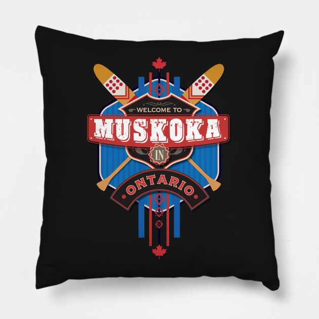 Muskoka crest Pillow by DavidLoblaw