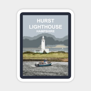 Hurst Lighthouse Hampshire gift. Travel poster Magnet