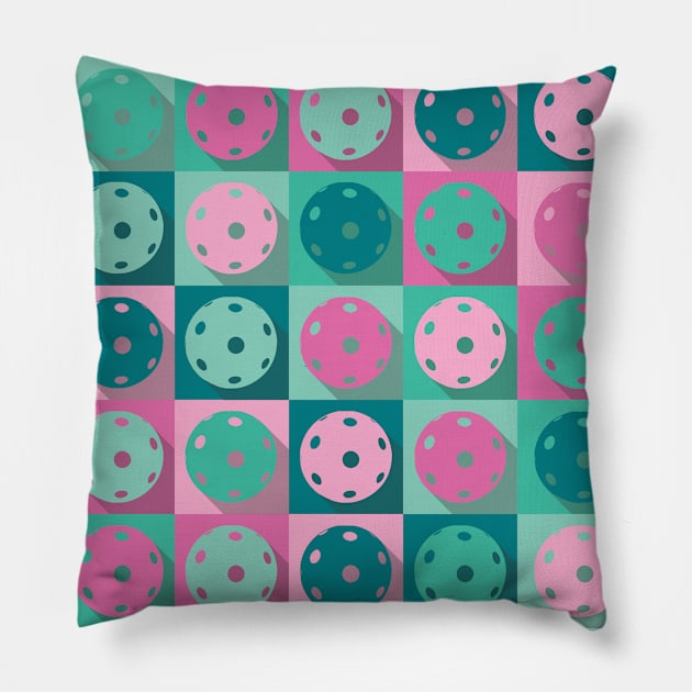 Pastel pickleballs Pillow by FK-UK