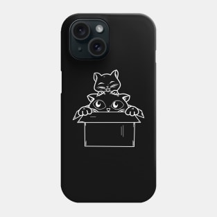 cats in boxes Phone Case
