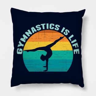 Cute Gymnastics is Life Beach Sunset Pillow