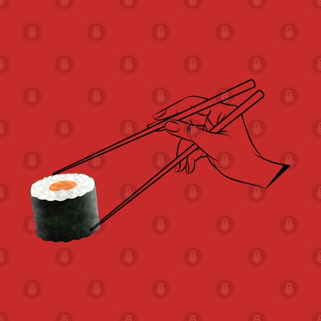 Kawaii Sushi with chopsticks by Islanr