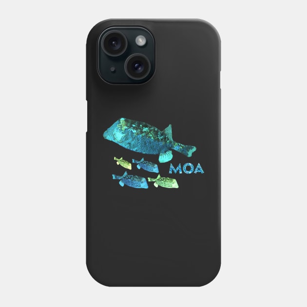 Moa - Tropical, Boxfish - Hawaiian Fish Phone Case by Organicgal Graphics