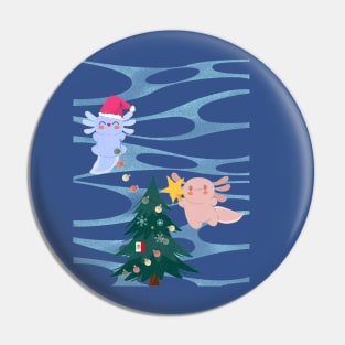 Axolotl Christmas Pin