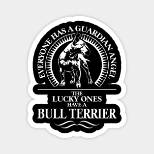 English Bull Terrier Guardian Angel dog sayings Magnet