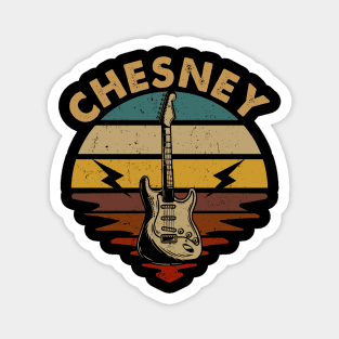 Vintage Guitar Beautiful Name Chesney Personalized Magnet