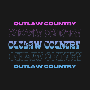 Outlaw Country // Typography Fan Art Design T-Shirt