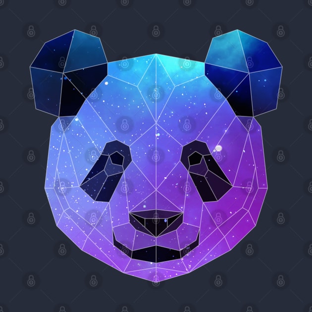 Galaxy Panda Geometric Animal by Jay Diloy
