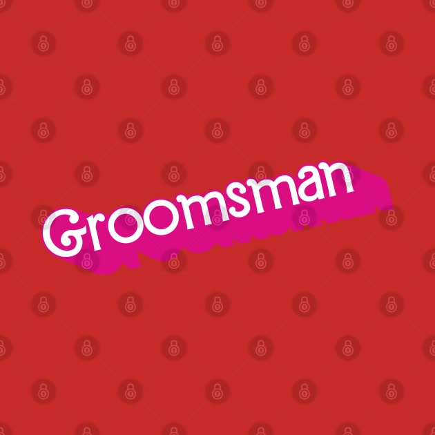 Groomsman Barbie logo by byb