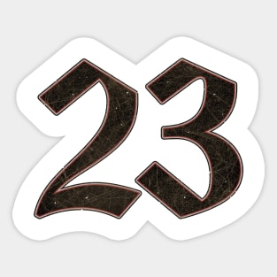 Jersey number 23 Sticker for Sale by bellacommorato