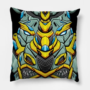 Mecha Rhino Design Pillow