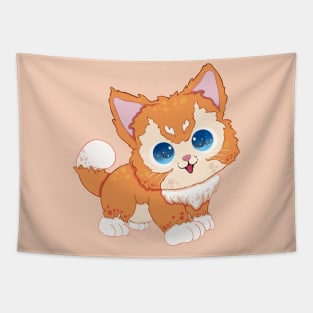 The little orange cat for Men Women Kids Boys Girls love orange cat Tapestry