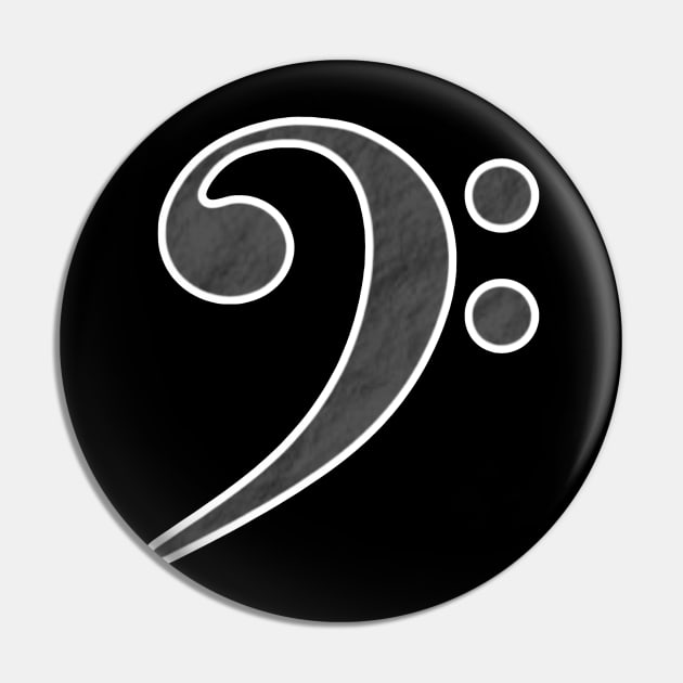 Bass Clef Pin by BigHeaterDesigns