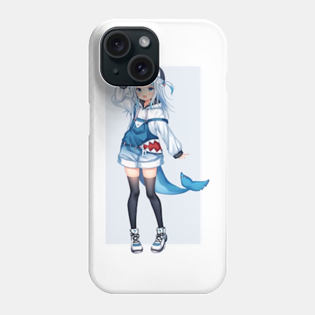 Cute Gawr Gura in her Cute Outfit! Phone Case by SaucyBandit