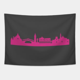 Venice skyline pink Tapestry