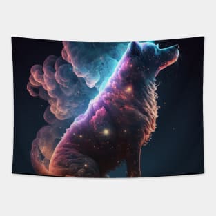 Dog in Space with unique Design Tapestry