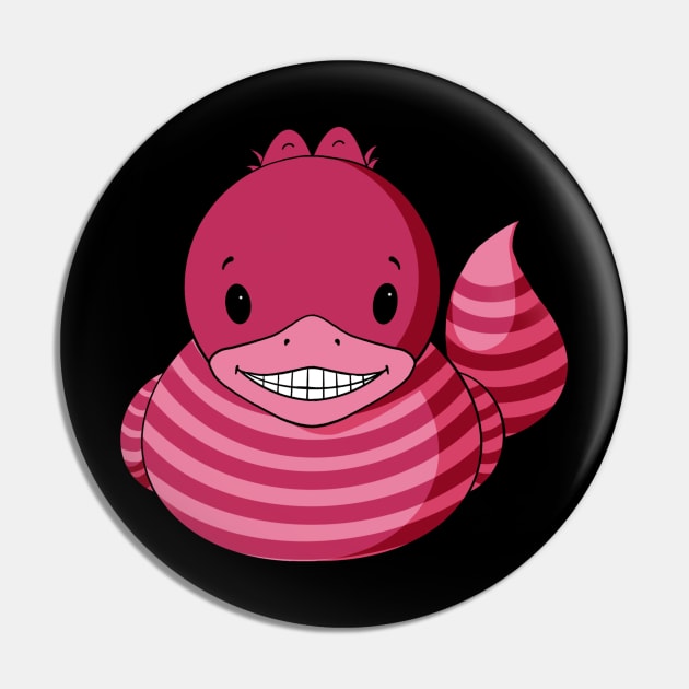 Cheshire Cat Rubber Duck Pin by Alisha Ober Designs