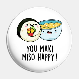 You Maki Miso Happy Cute Japanese Food Pun Pin