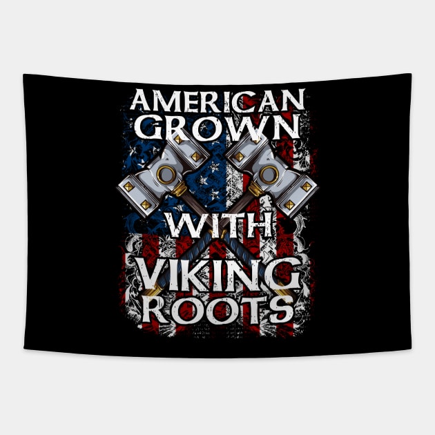 American Grown With Viking Roots Tapestry by RadStar