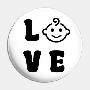 Love Baby Black Pin