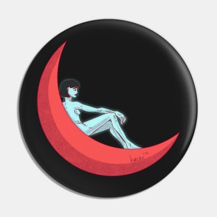 Girl on the moon without background Pin