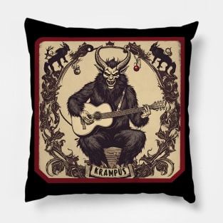 Krampus play guitar Pillow