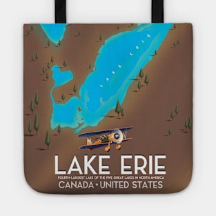 lake erie Vintage style map Tote