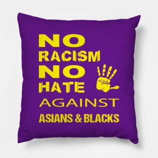 Anti-Asian racism, Anti-Asians racism, no racism no hate Pillow