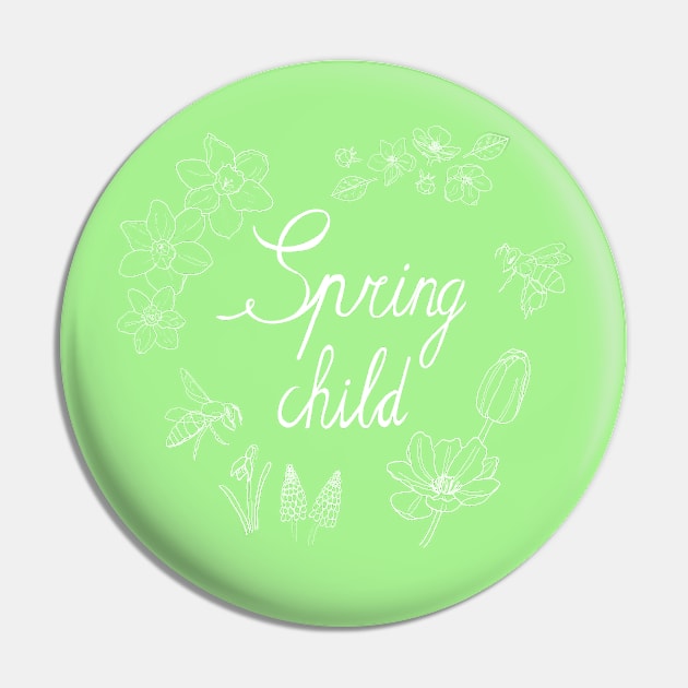 Spring child (white) Pin by MarjolijndeWinter