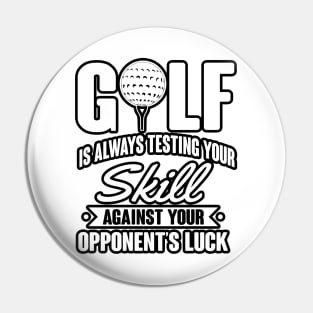 Golf testing your skills Pin