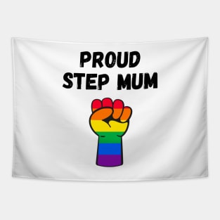 Proud Step Mum Rainbow Pride T Shirt Design Tapestry