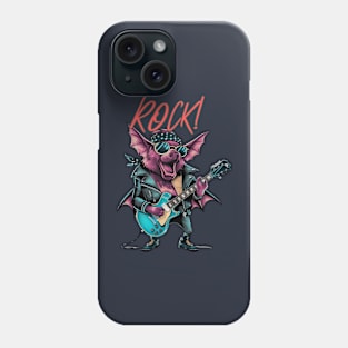 Vintage Bat Rocker on Guitar Phone Case