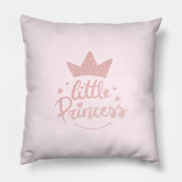 pink sparkles Princess for girls kids and adults Pillow by noppo