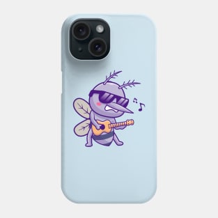 Cute Mosquito Playing Guitar Cartoon Phone Case