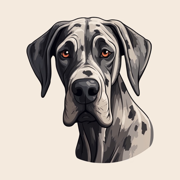 Great Dane Face by JunkyDotCom