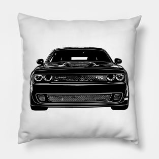 Challenger R/T Sketch Art Pillow