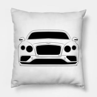 Bentley Continental GT Black Outline Pillow