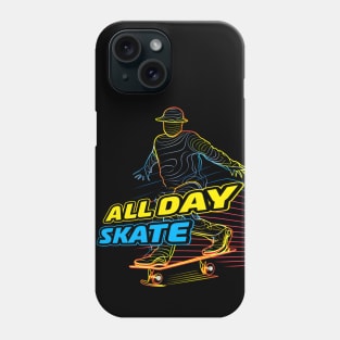 Skateboard Art Design skate board time Phone Case