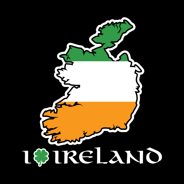 I Love Ireland T-Shirt by HolidayShirts