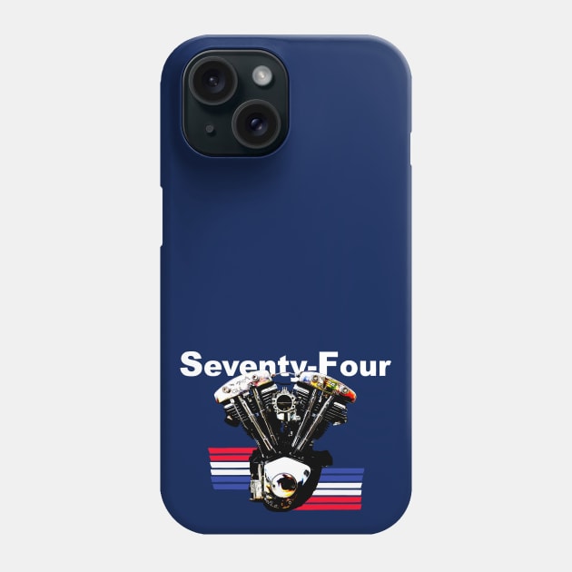 Seventy four Patriot Phone Case by motomessage