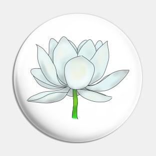 White Lotus Blossom Pin