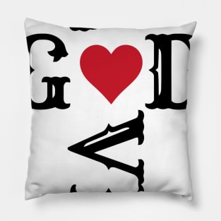 Love God Cross Pillow