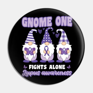 Gnome Fighting With My Gnomies Lupus Awareness Month 2024 Pin