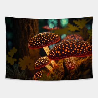 Glowing mushrooms 18 Tapestry