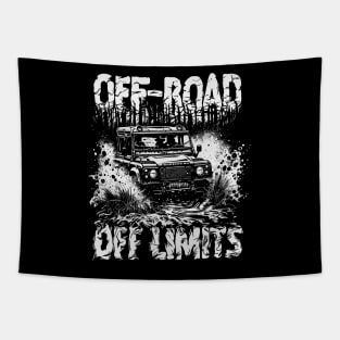 Off Road Off Limits black Tapestry