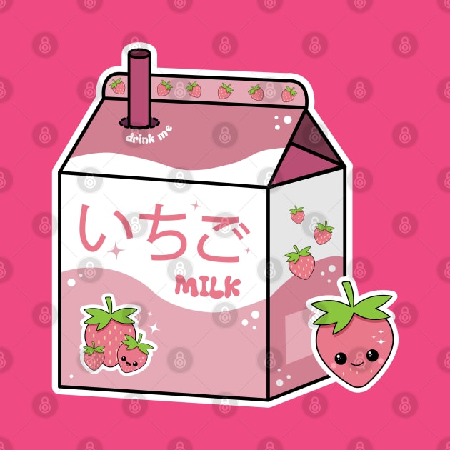 Kawaii Strawberry Milk by Sasyall