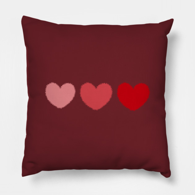 fuzzy heart pillow
