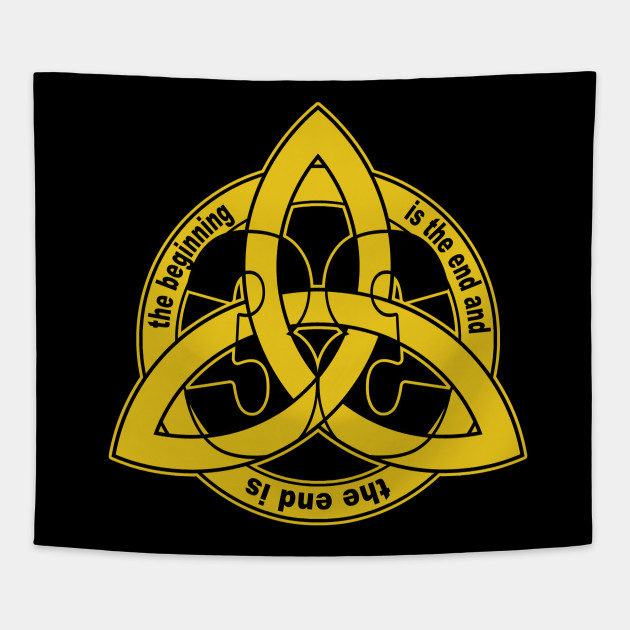 Triquetra Trinity Knot Dark Time Travel Symbol Dark Tapestry Teepublic
