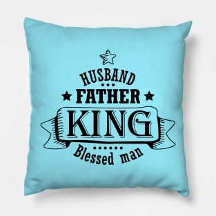 BLACK HUSBAND Father and King Pillow